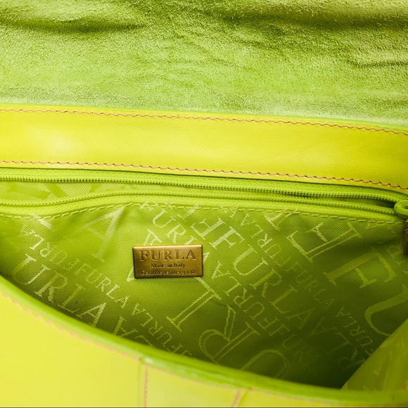 Vintage chartreuse baguette bag - Picture 4 of 8